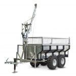 Remorque benne galvanisée 1000 kg avec grue – MW-Tools AHR1000GK