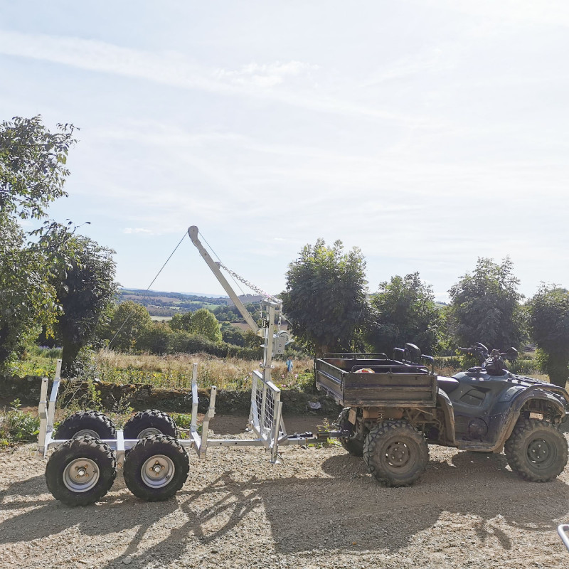 Remorque benne galvanisée 1000 kg avec grue – MW-Tools AHR1000GK – Image 7
