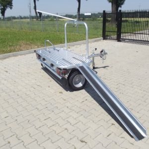 Remorque porte-moto transversale 750 kg – plateau 200 x 80 cm