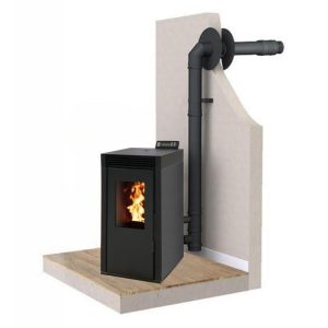 PACK : Poêle à granules étanche INTERSTOVES Marina 6 kW