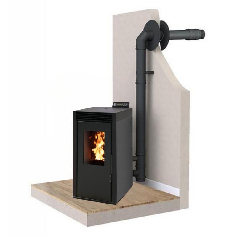 PACK : Poêle à granules étanche INTERSTOVES Marina 6 kW