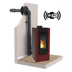 PACK Poêle à granulés FIREMATIC C12 10.3 kW + Kit ventouse Dinak + Module Wifi