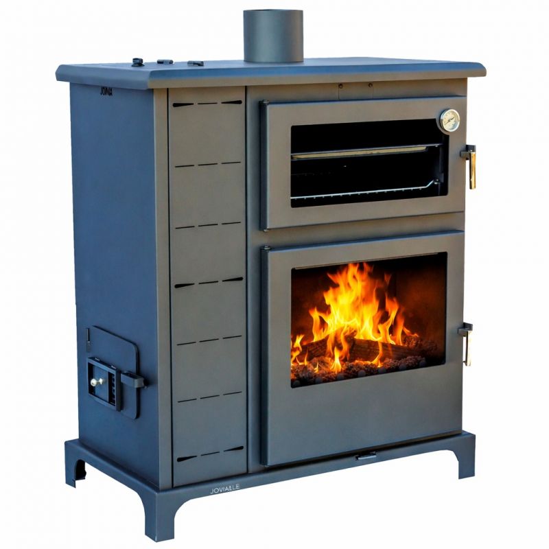 Poêle mixte bois granules avec four sans électricité - JOIMA Ecovalle 12,2 kW