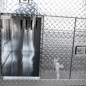 Coffre de transport 2 chiens en aluminium strié – 1000 x 930 x 760 mm
