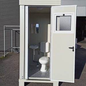 Bloc sanitaire S1 neuf – WC et lave-mains (256 x 118 x 118 cm)