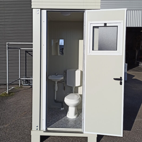 Bloc sanitaire S1 neuf – WC et lave-mains (256 x 118 x 118 cm) – Image 2