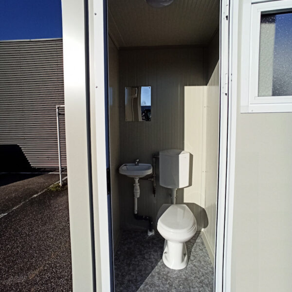 Bloc sanitaire S1 neuf – WC et lave-mains (256 x 118 x 118 cm) – Image 6