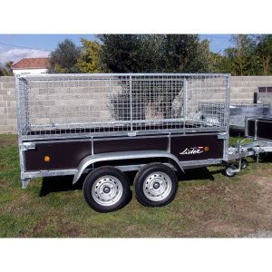 Remorque bois 2 essieux LIDER 500/750 kg (caisse 251 x 133 cm)