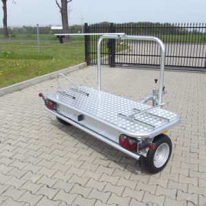 Remorque porte-moto transversale pour camping-car