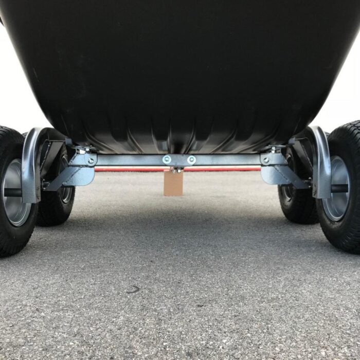Remorque quad 2 essieux benne basculante – caisse polypropylène, PTC 550 kg – Image 4