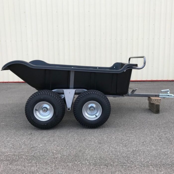 Remorque quad 2 essieux benne basculante – caisse polypropylène, PTC 550 kg – Image 7